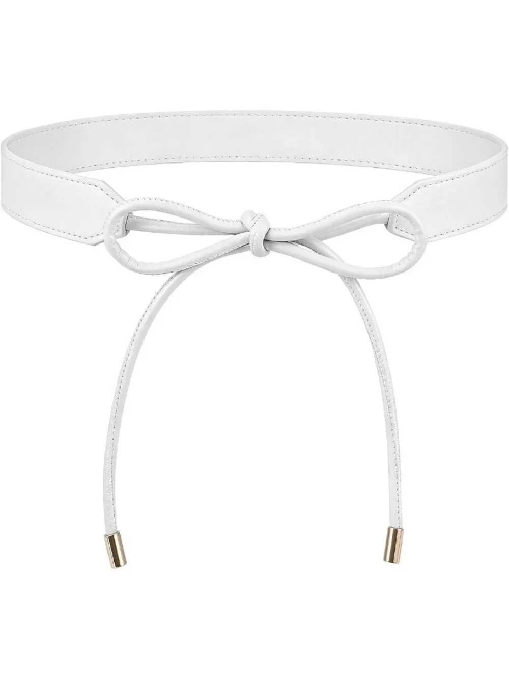Stylish Leather Tie Belt for Women - Wrap Cinch Knotted Skinny Rope Belt for